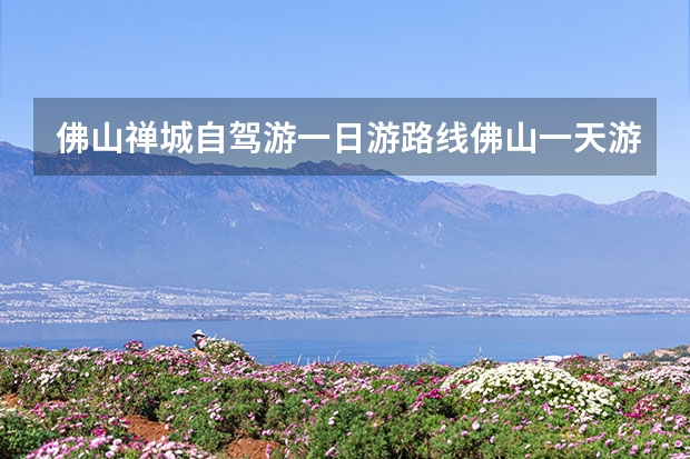 佛山禅城自驾游一日游路线佛山一天游自驾游攻略 广州佛山禅城一日游玩