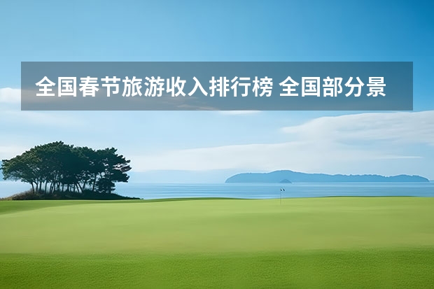 全国春节旅游收入排行榜 全国部分景区春节旅游收入排名旅游收入排名