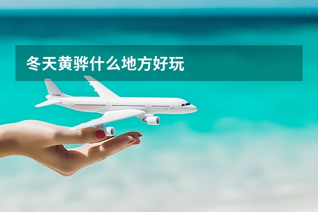 冬天黄骅什么地方好玩