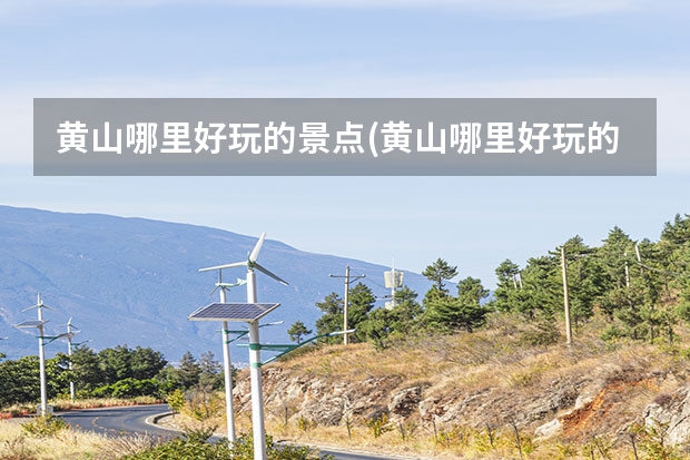 黄山哪里好玩的景点(黄山哪里好玩的景点排名) 黄山各峰的景点(黄山有哪些著名的峰)