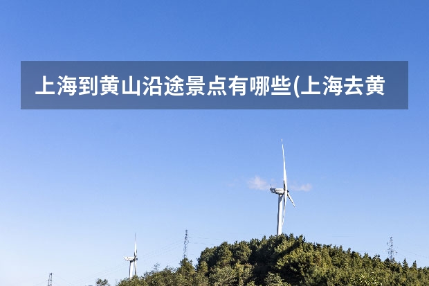 上海到黄山沿途景点有哪些(上海去黄山经过哪些地方) 爬黄山哪些景点必去(黄山山上哪些景点必去)