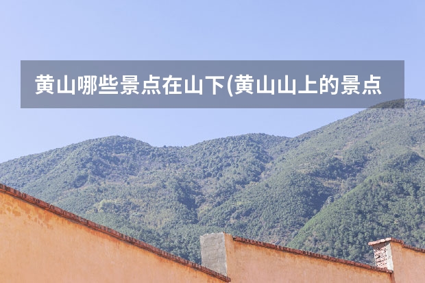 黄山哪些景点在山下(黄山山上的景点) 花山谜窟门票价格，黄山花山谜窟门票多少钱