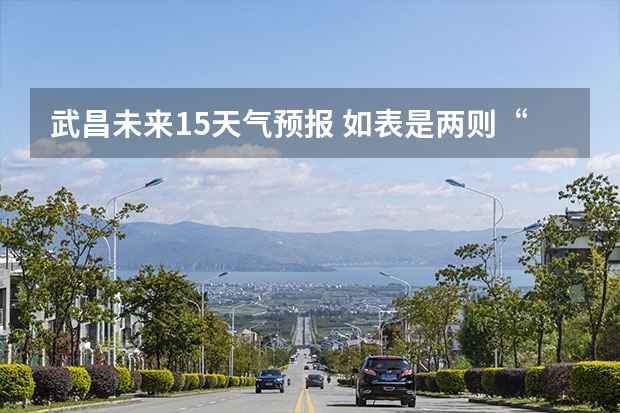 武昌未来15天气预报 如表是两则“中央电视台发布的关于四城市未来24小时的天气预报”,回答15~17题.城市北京上海武汉广州某