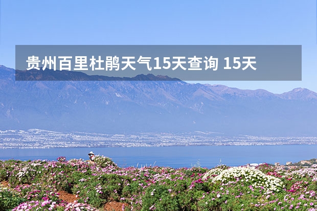 贵州百里杜鹃天气15天查询 15天天气预报准确率多高 肇州县4月23日的天气预报