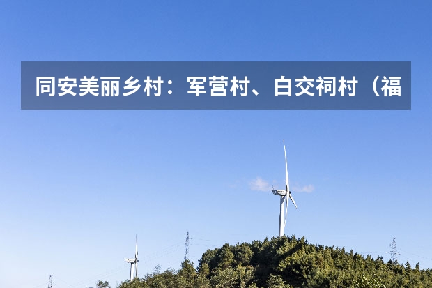 同安美丽乡村：军营村、白交祠村（福建同安一中理科“第一名”一度想辍学还债）