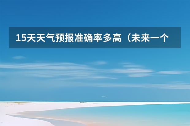 15天天气预报准确率多高（未来一个星期开封天气）