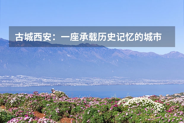 古城西安：一座承载历史记忆的城市