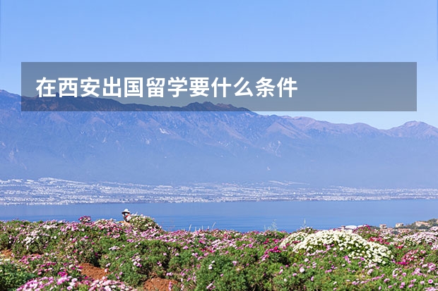 在西安出国留学要什么条件
