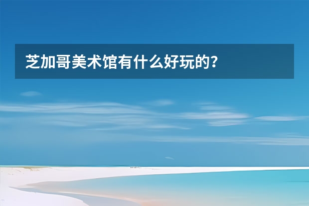 芝加哥美术馆有什么好玩的？