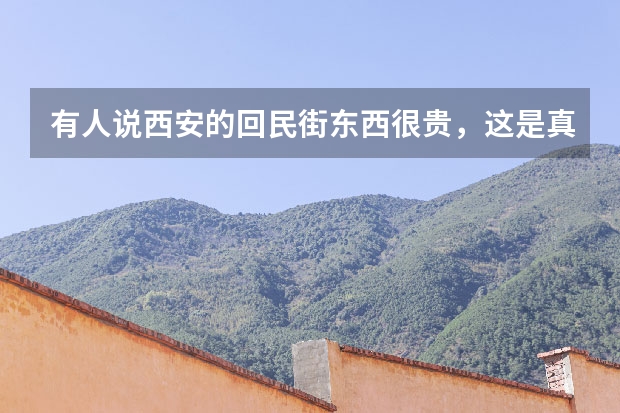 有人说西安的回民街东西很贵，这是真的吗？