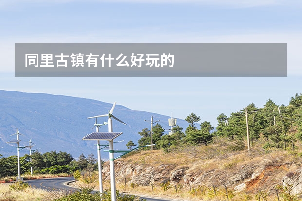 同里古镇有什么好玩的
