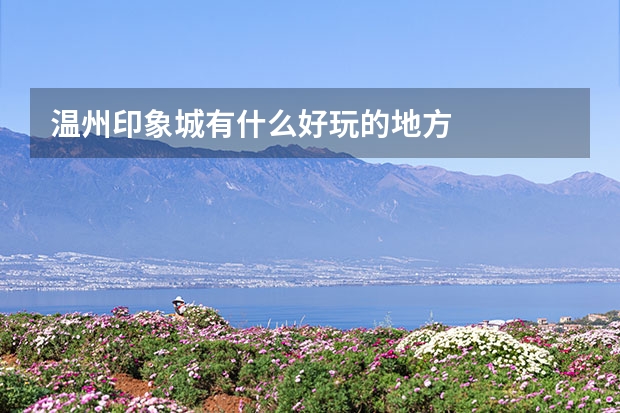 温州印象城有什么好玩的地方
