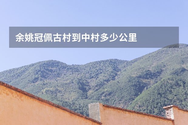 余姚冠佩古村到中村多少公里