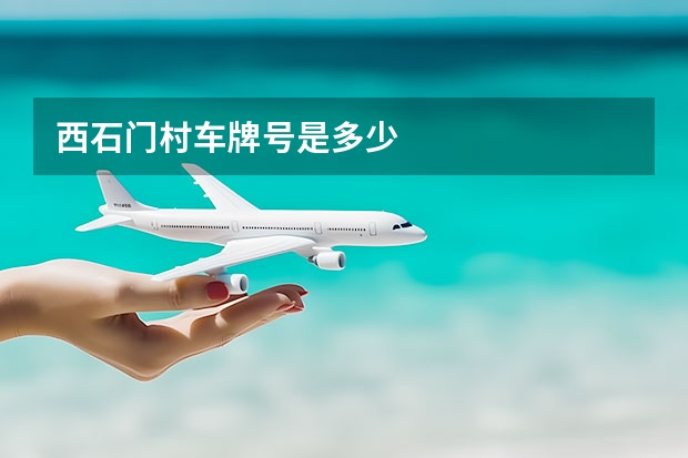 西石门村车牌号是多少