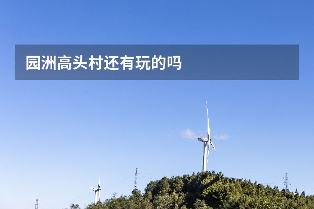 园洲高头村还有玩的吗