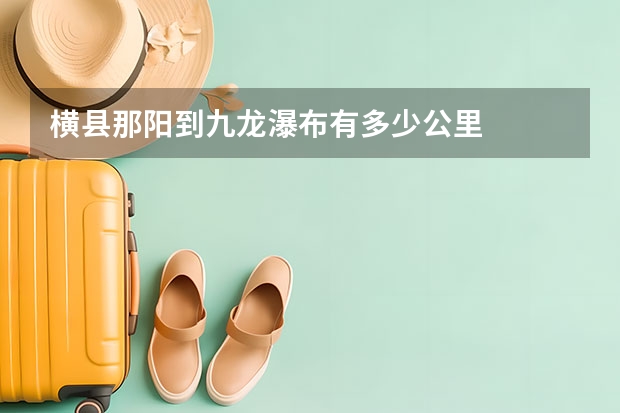 横县那阳到九龙瀑布有多少公里